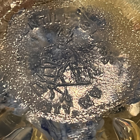 Signed Art Glass Paperweight Blue Flowers John Gentile Glass,  Star City WV - Picture 9 of 11